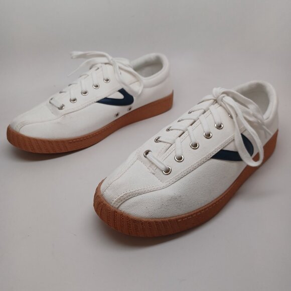 Tretorn Sneakers Nyliteplus White Canvas Lace Up Womens 9 - Picture 8 of 13